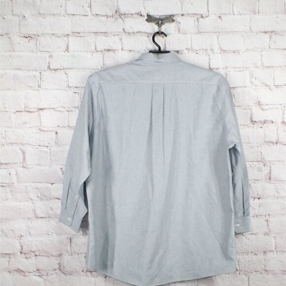 LL Bean Wrinkle Free Classic Oxford Shirt Traditional Fit Gray 17 1/2- 33 - Picture 10 of 11